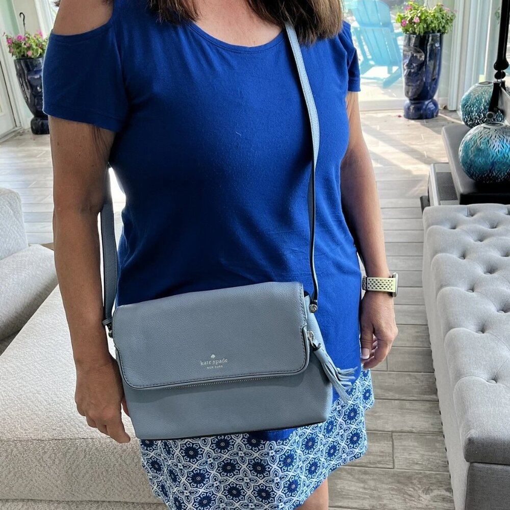 Kate Spade Blue Chester Street Annalise Crossbody Purse Handbag Pocketbook, NEW - Picture 5 of 14